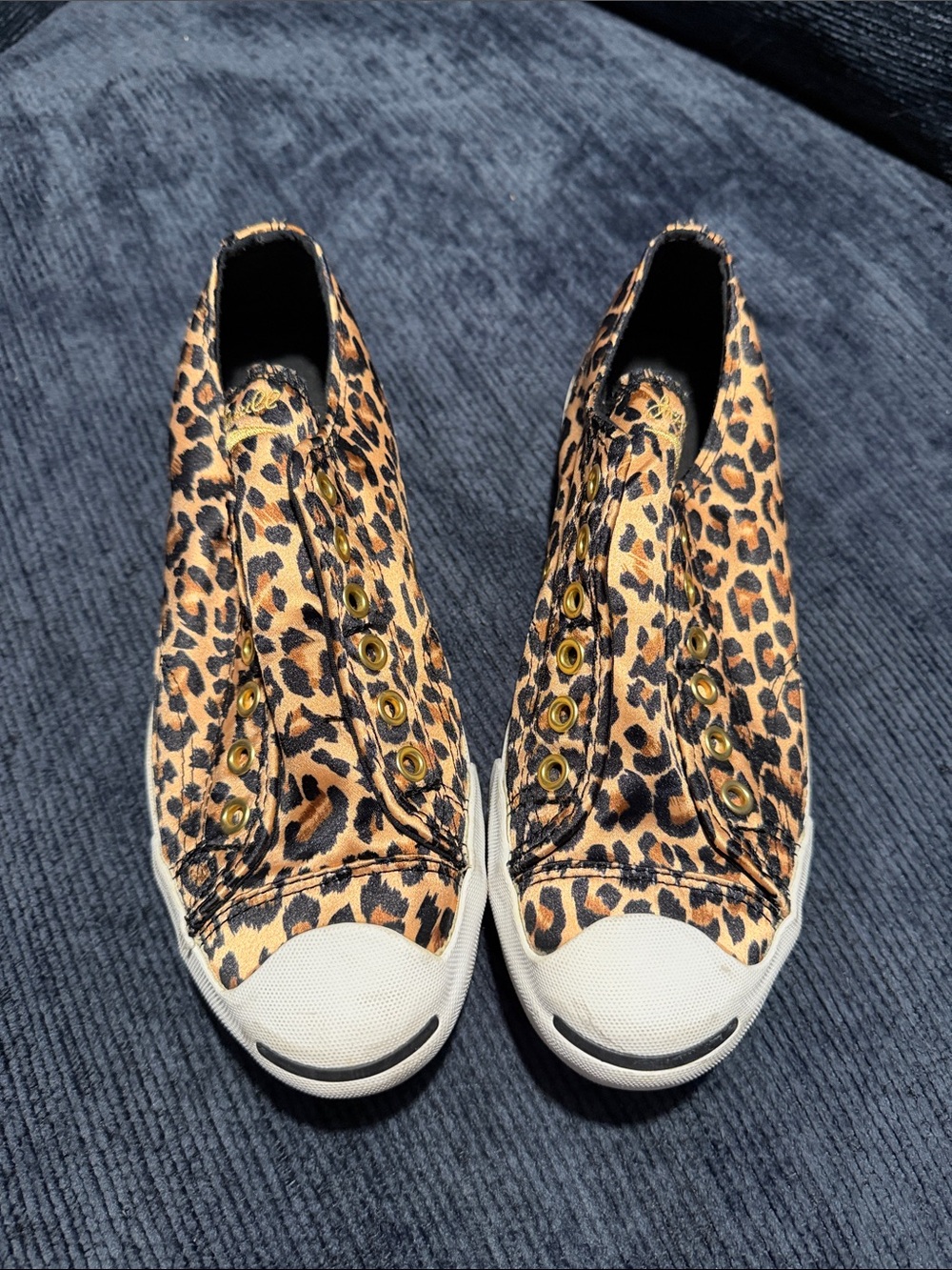 Converse Women's Leopard Print Slip-On Sneakers - Tan & Black